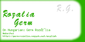 rozalia germ business card